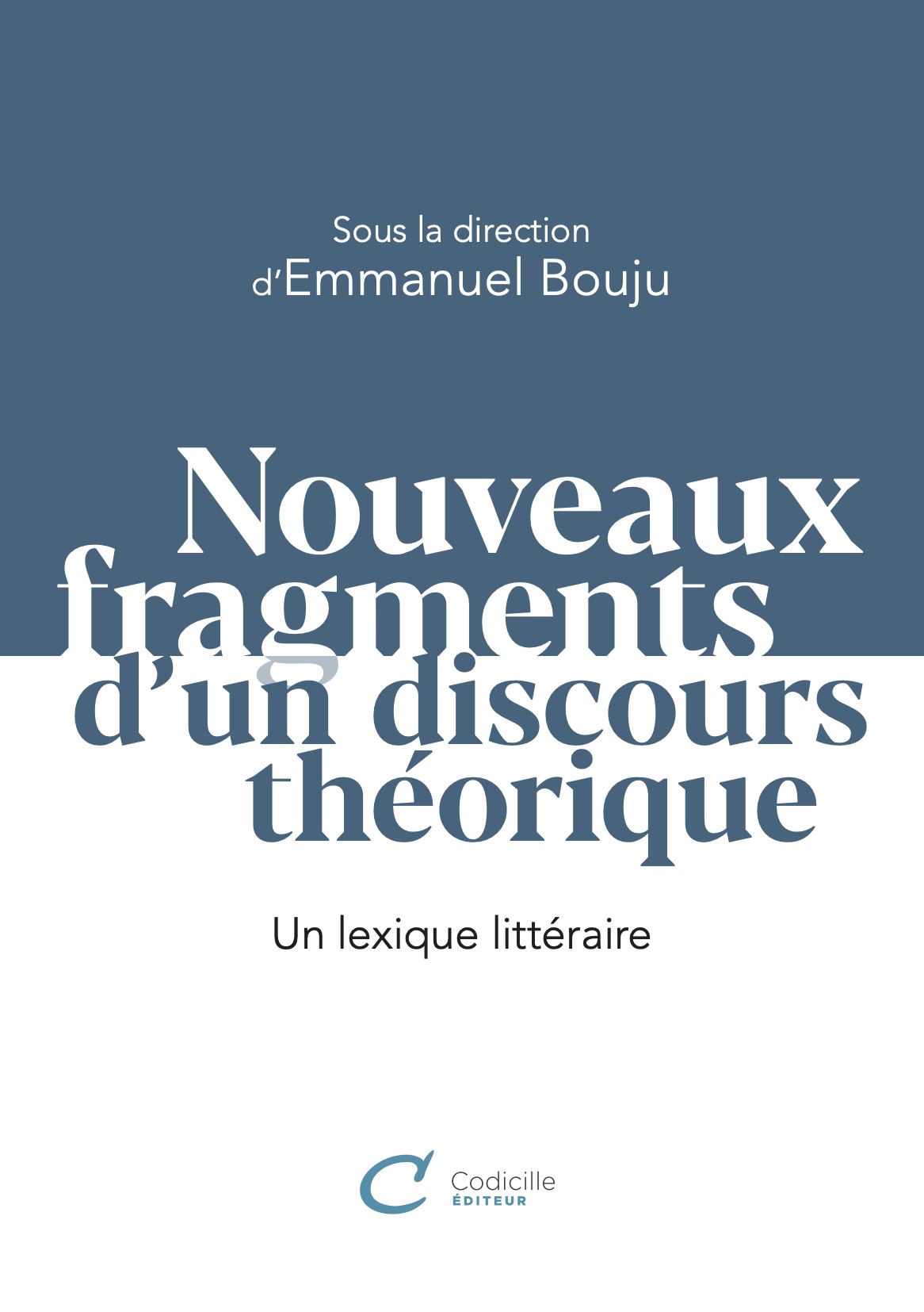 couverture de l'ouvrage Nouveaux fragments d'un discours théorique. Un lexique littéraire