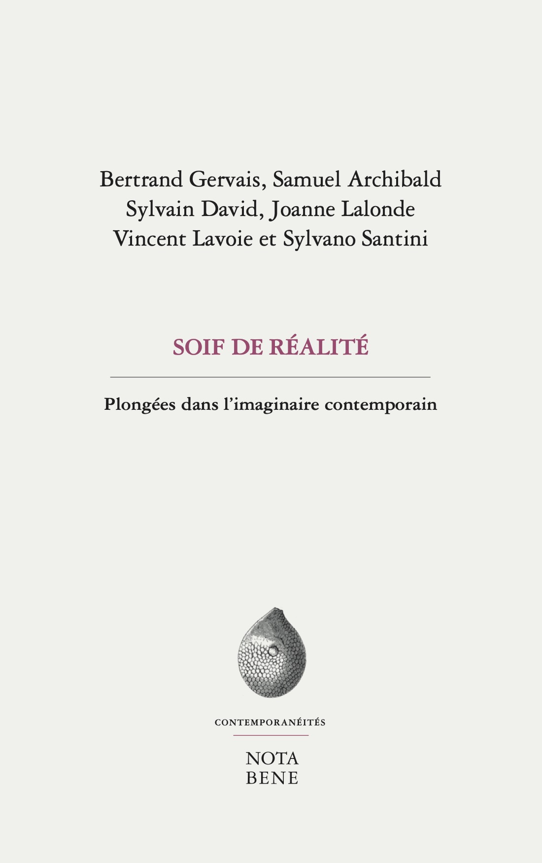 couverture de l'ouvrage Soif de réalité. Plongées dans l’imaginaire contemporain