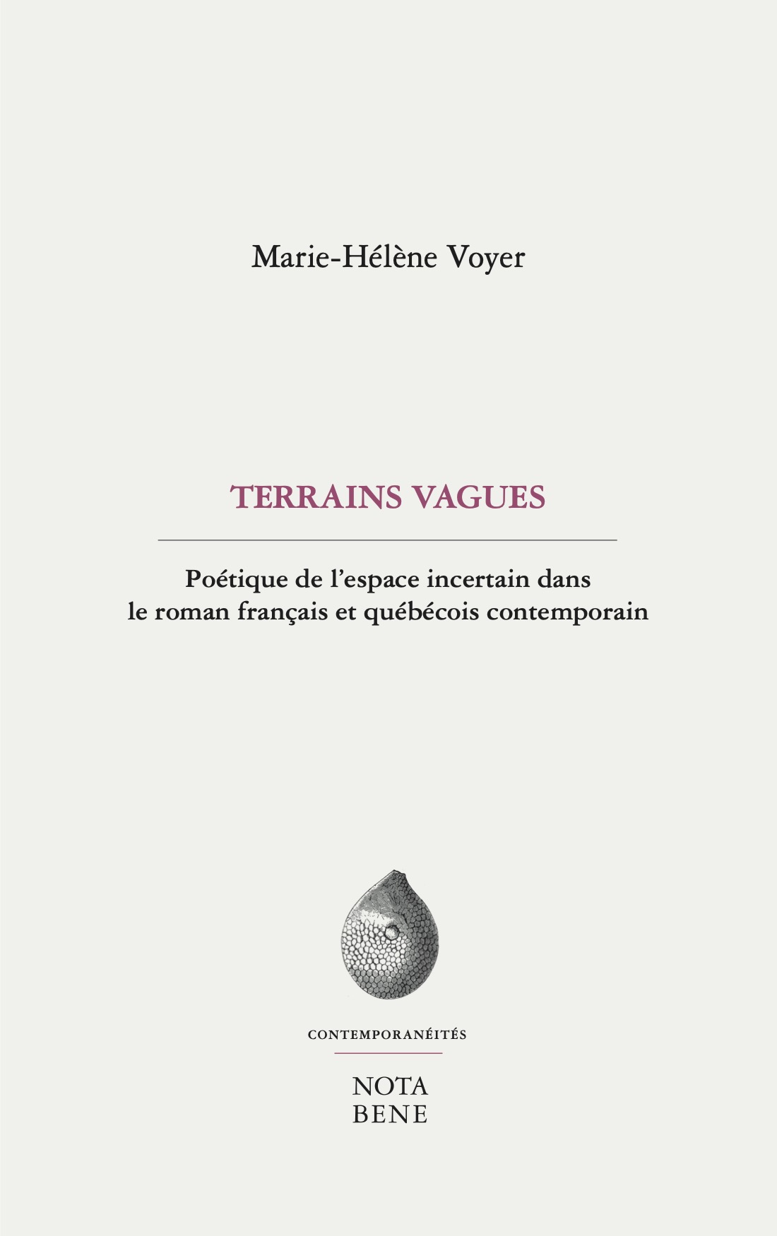 couverture de l'ouvrage Terrains vagues. Poétique de l’espace incertain dans le roman français et québécois contemporain